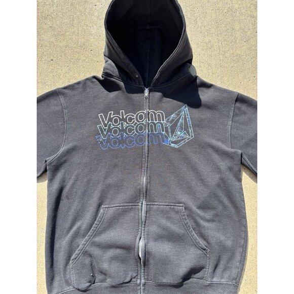 Volcom Skater / Surfer Zip Up Hoodie Y2K Vintage JNCO Large - Picture 4 of 5